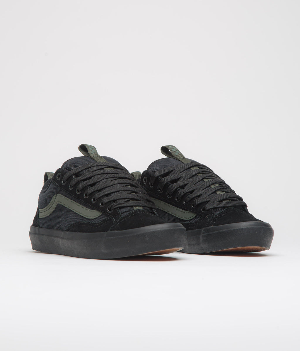 Vans Skate Old Skool 36+ Shoes - (Atiba) Black / Dark Green