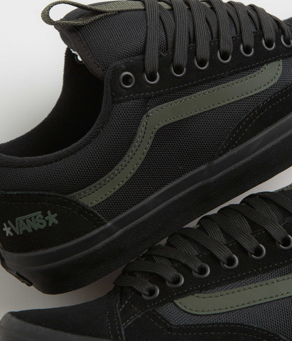 Vans Skate Old Skool 36+ Shoes - (Atiba) Black / Dark Green