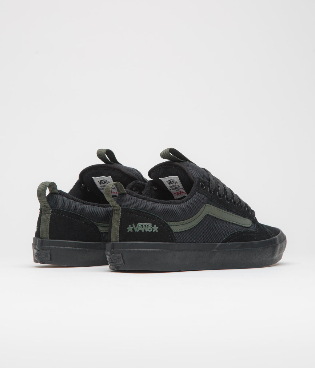Vans Skate Old Skool 36+ Shoes - (Atiba) Black / Dark Green