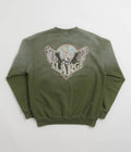 XLarge Eagle Wings To The World Crewneck Sweatshirt - Olive