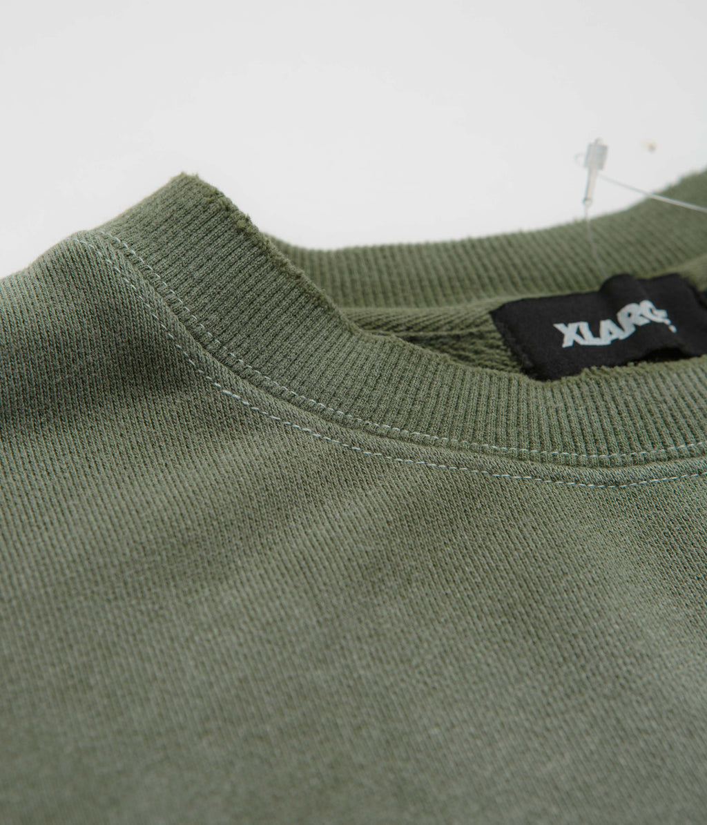 XLarge Eagle Wings To The World Crewneck Sweatshirt - Olive
