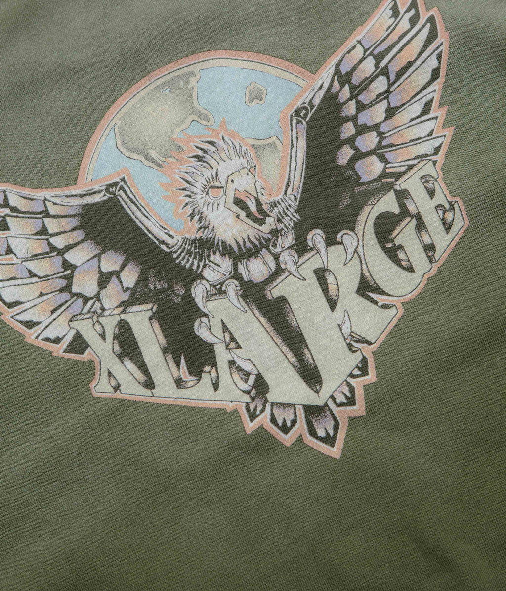 XLarge Eagle Wings To The World Crewneck Sweatshirt - Olive