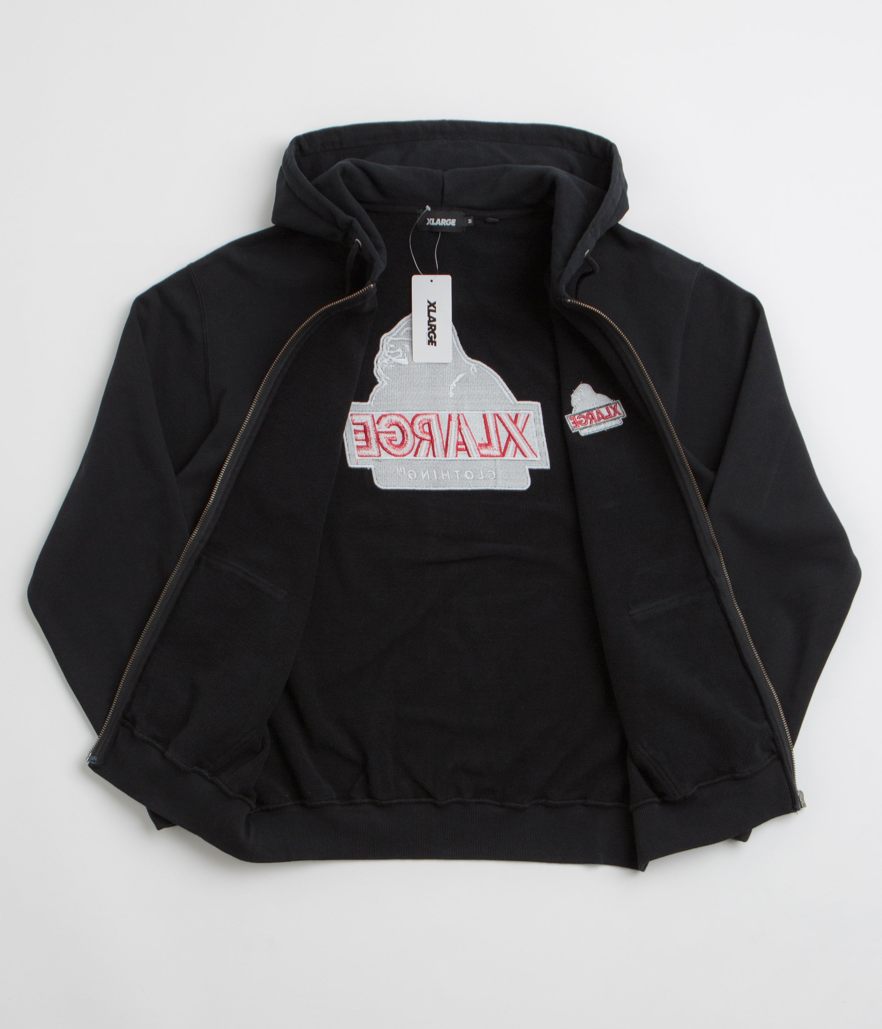 XLarge Slanted OG Full Zip Hoodie - Black / Black