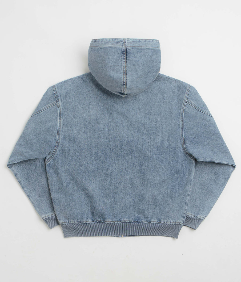 Yardsale Denim Full Zip Hoodie - Blue