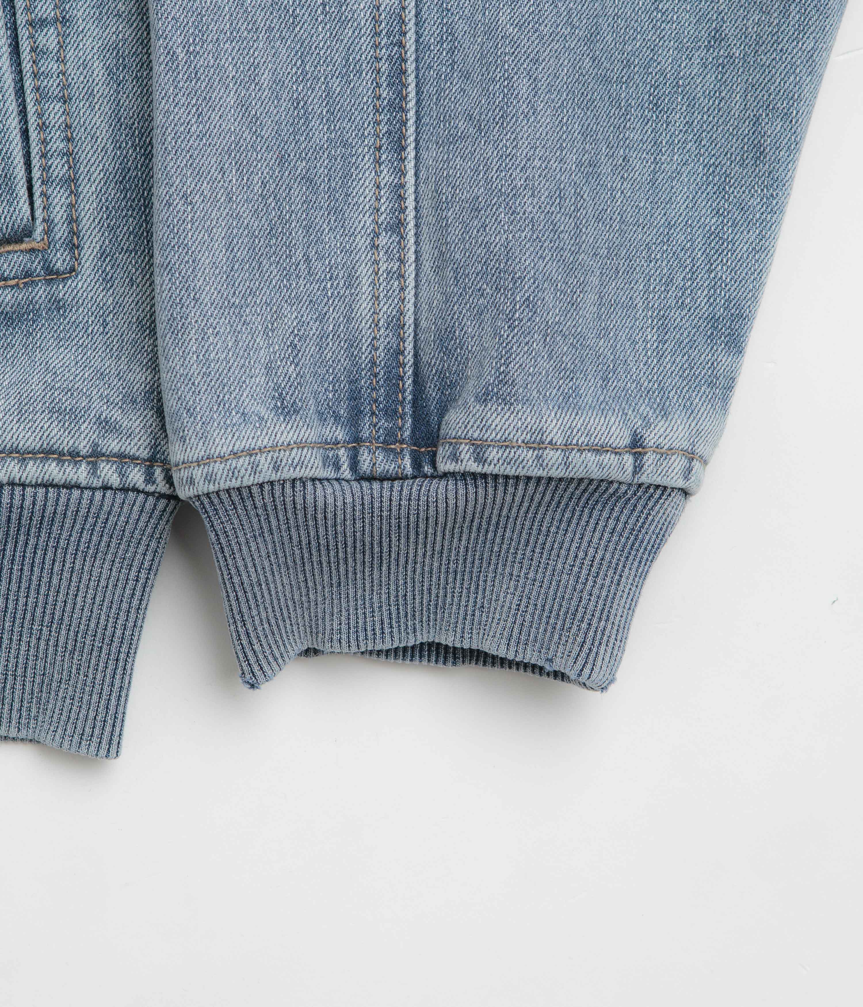 Yardsale Denim Full Zip Hoodie - Blue