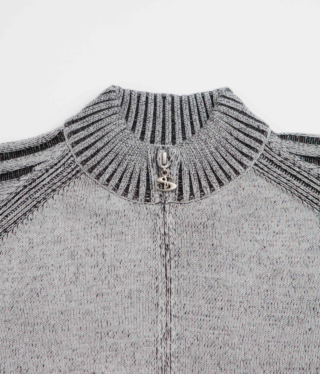 Yardsale Heathered Phantasy Full Zip Sweatshirt - Stone / Black