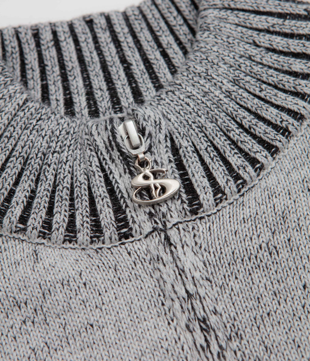 Yardsale Heathered Phantasy Full Zip Sweatshirt - Stone / Black